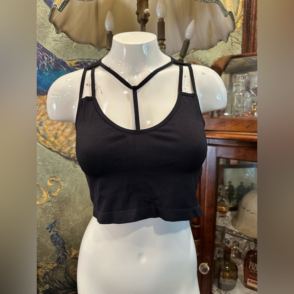 EUC IDA FASHION BLACK SPORT BRA